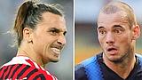 Zlatan Ibrahimovic, 30 years old, and Wesley Sneijder, 27 Zlatan Ibrahimovic, 30 years old, and Wesley Sneijder, 27